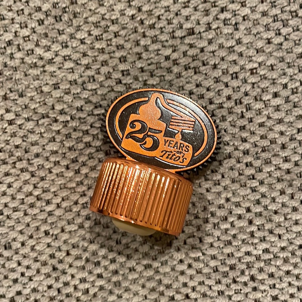 Tito’s metal bottle stopper